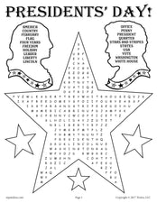 Printable Presidents' Day Word Search!