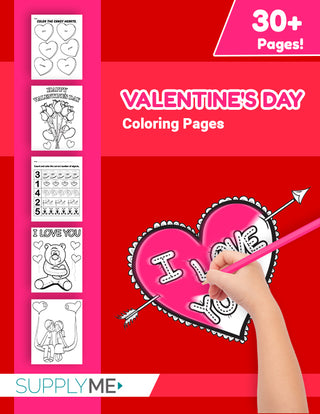 Valentine's Day Coloring Pages Bundle - 30+ Printable Valentine Coloring Sheets!