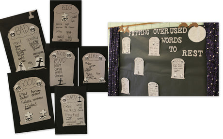 Putting Overused Words To Rest! - Halloween Writing Bulletin Board