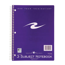 3-Subject Spiral Notebook, 120 Pages 
