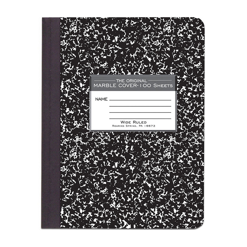 Marble Composition Book, Black 