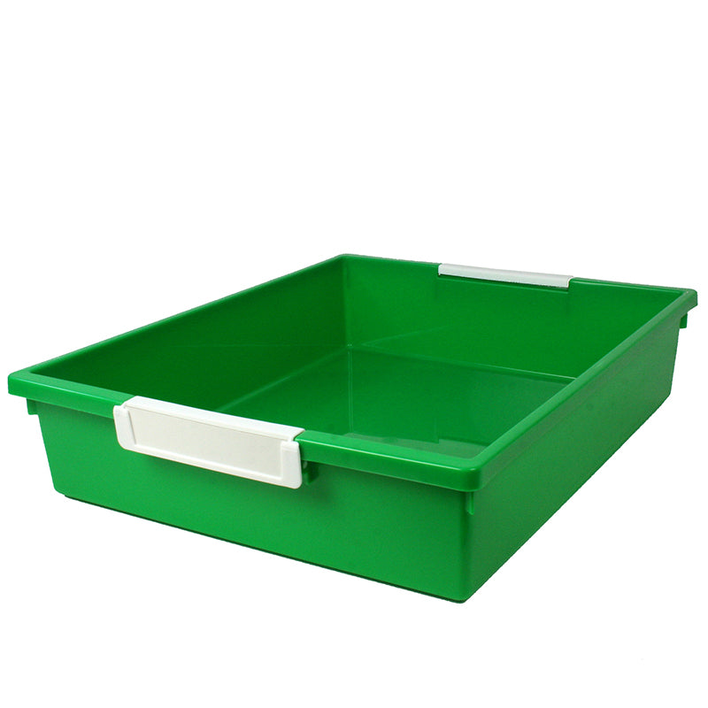 6 Quart Tattle Tray with Label Holder, Green