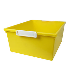 12 Quart Tattle Tray with Label Holder, Yellow