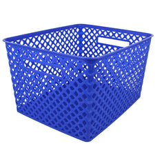 Large Woven Basket, Blue