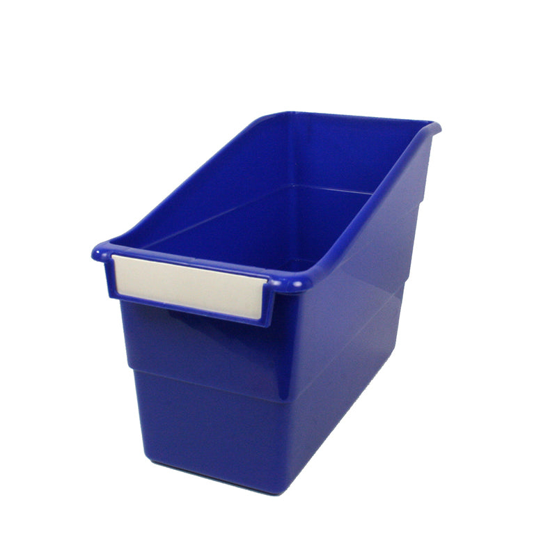 Standard Shelf File with Label Holder, Blue