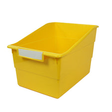 Wide Shelf File with Label Holder, Yellow