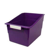 Wide Shelf File with Label Holder, Purple