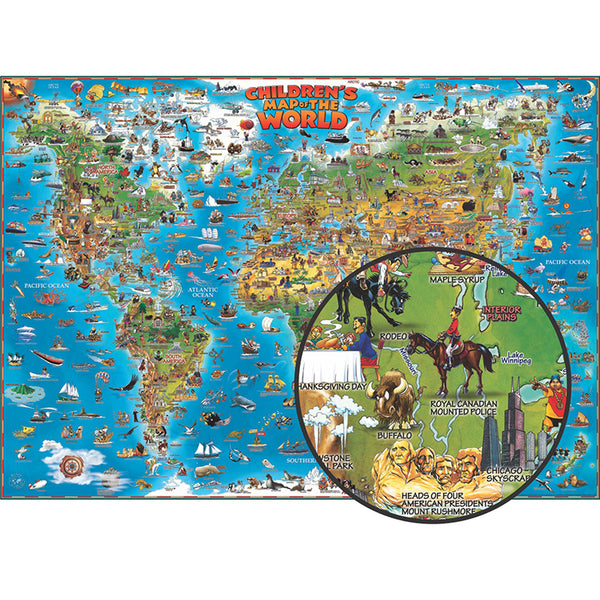 Round World Products Illustrated Map of the World | RWPDM001 – SupplyMe