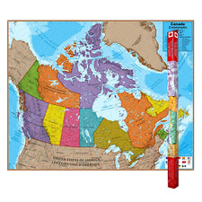Canada Laminated Wall Map