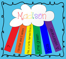 All About Me Rainbow - First Day of School Activity