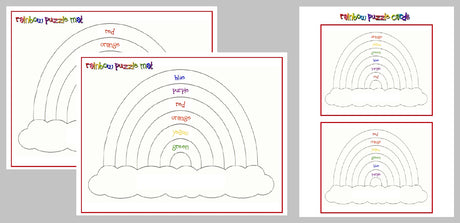 Rainbow Puzzle Cards &amp; Activity Mats
