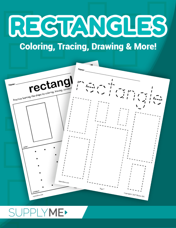 Copy Rectangle Shape Worksheets 8 Rectangle Worksheets: Tracing, Coloring Pages, Cutting & More! – SupplyMe