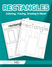 8 Rectangle Worksheets: Tracing, Coloring Pages, Cutting & More!