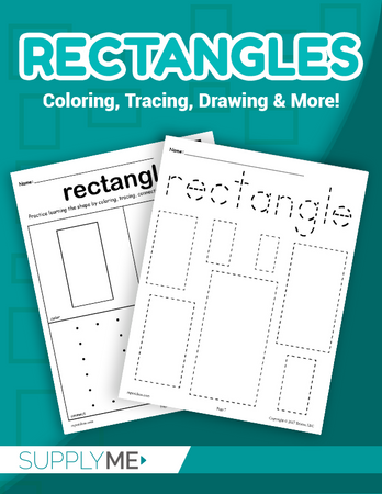 Trace And Color Rectangle Worksheet.pdf Rectangles Tracing Worksheet - Tracing Shapes Worksheets – SupplyMe