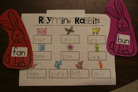 Easter Literacy Center - Rhyming Rabbits