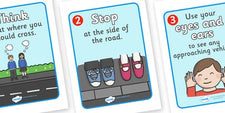 Road Crossing Safety Posters