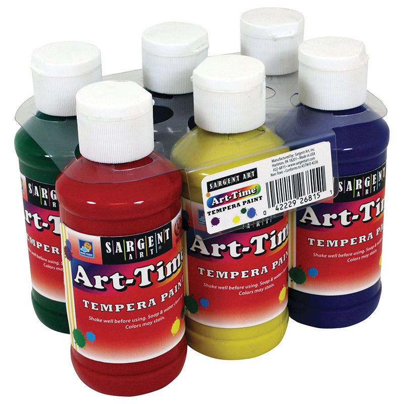 Sargent Art ® Tempera Paint Set, 6 Count Assorted - Primary Colors