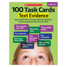 100 Task Cards: Text Evidence, Grades 4-6