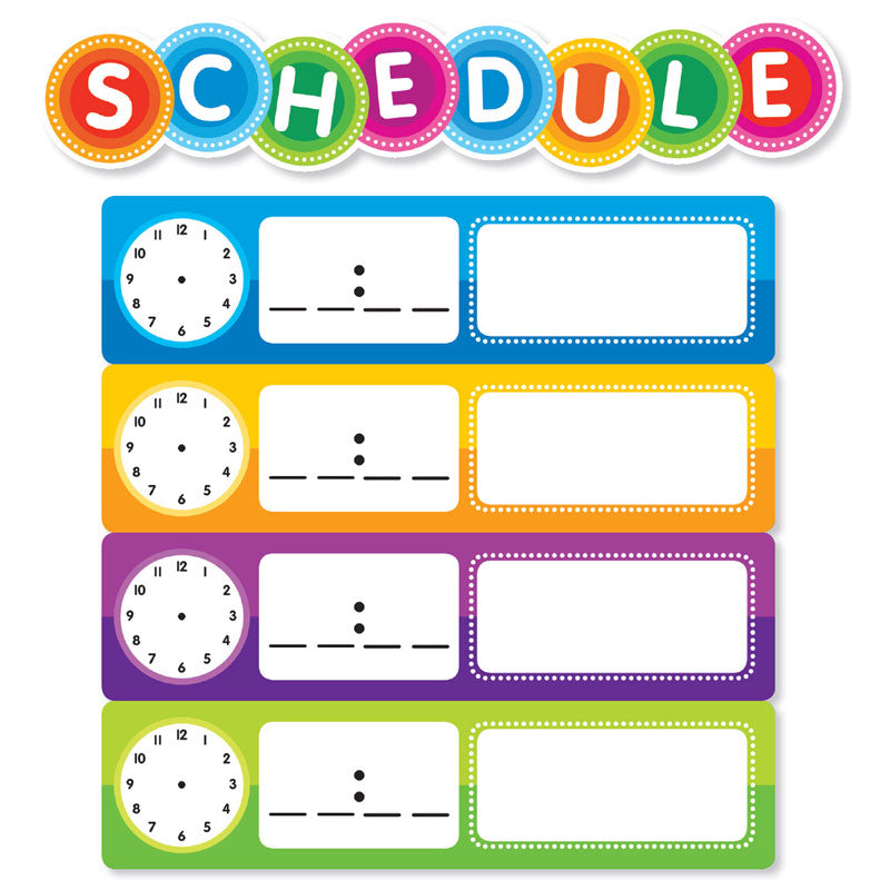 Color Your Classroom: Schedule Mini Bulletin Board Set