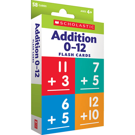 Flash Cards: Addition 0 - 12 