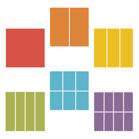 AccuCut Fraction Square Die Cut Set, Large