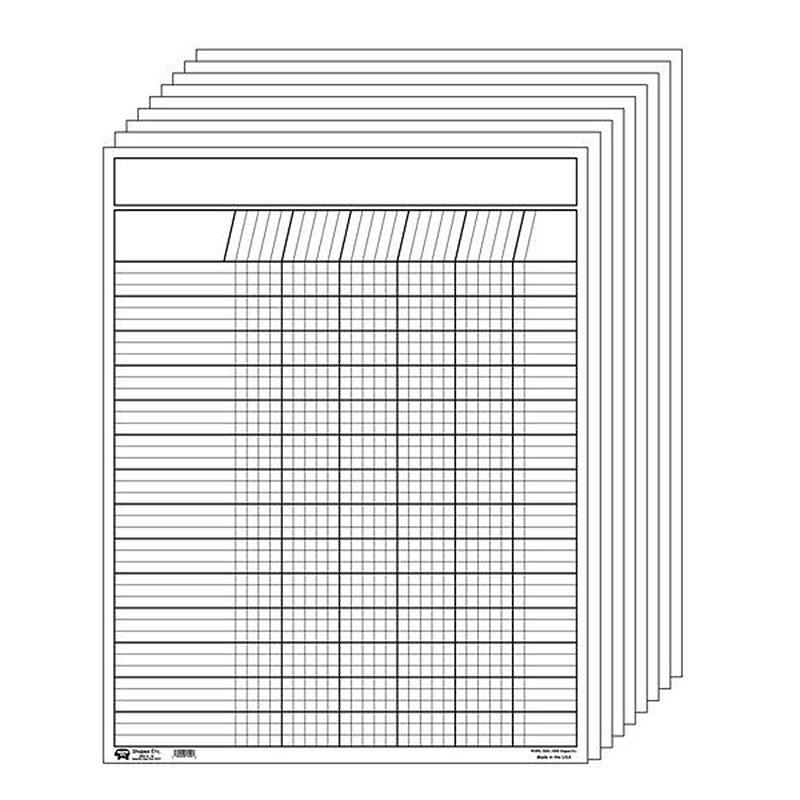 Vertical Chart Set - White