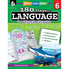 Practice, Assess, Diagnose: 180 Days of Language for Sixth Grade