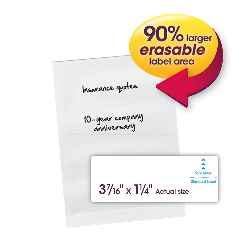 Smead Erasable SuperTab® File Folder Labels, 160 Per Package | SMD64917 ...