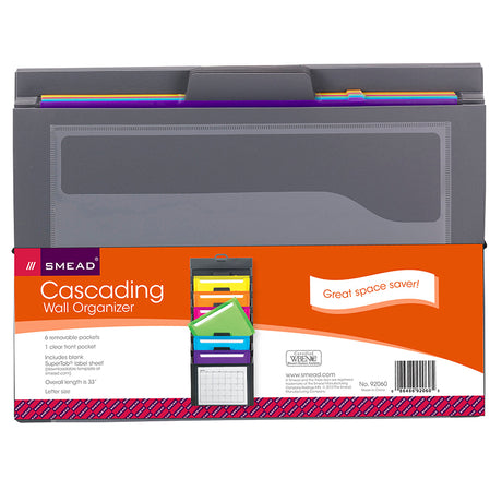 Cascading Wall Organizer, Bright Pockets