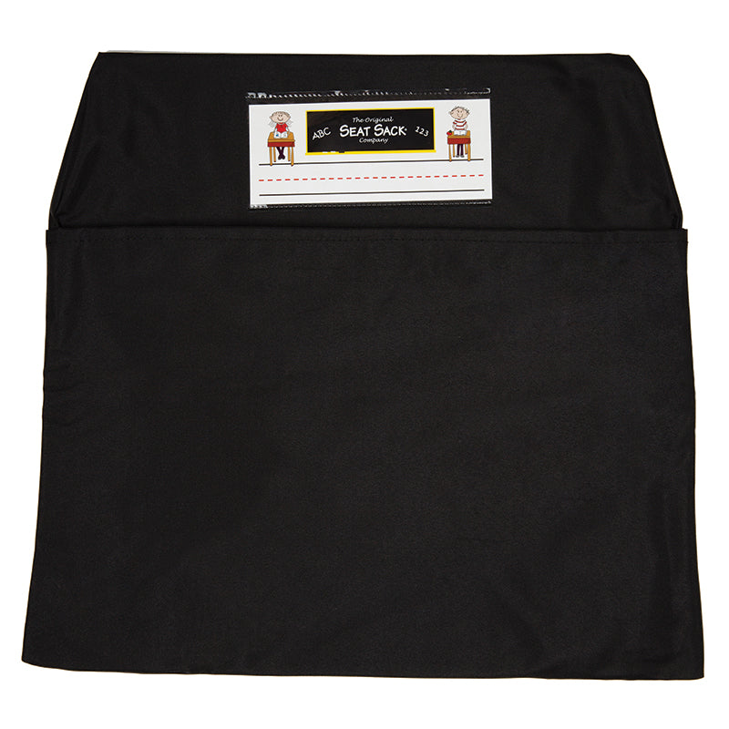 Black Seat Sack, Medium Size 15 Inch Chair Storage Pocket