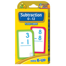 Subtraction 0-12 Flash Cards 