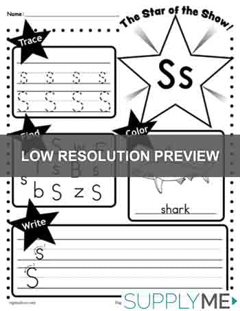 Letter S Worksheet: Tracing, Coloring, Writing & More!