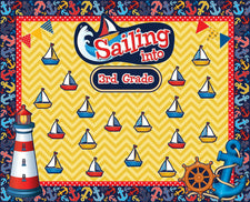 "Sailing Into Third Grade!" Nautical Themed Welcome Board