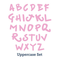 AccuCut Sassy Serif Alphabet Die Cut Set, 4" Uppercase Letters