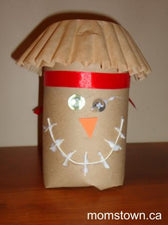Cute Fall Craft - Mason Jar Scarecrow