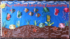 "Sea-Sational Learning Adventures" - Ocean Bulletin Board Display