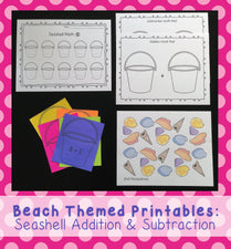 Seashell Addition & Subtraction Printables