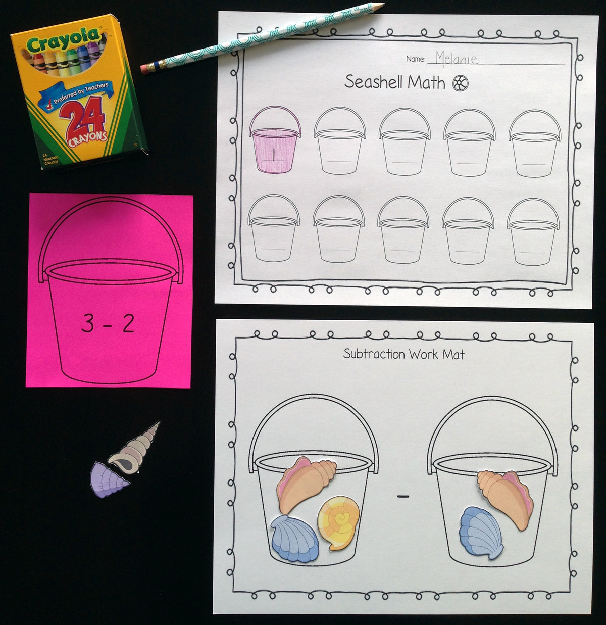 FREE Seashell Addition & Subtraction Printables