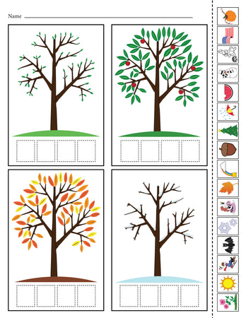 Seasons and Weather Clothing Activity Mats Printable. Four Seasons Sorting  Mats. Clothes Sorting. Circle Time. Printable Dress up Activity 