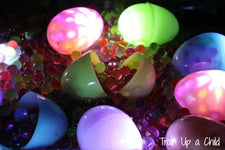 Easter Sensory Play - Water Beads, Lights & Plastic Eggs!