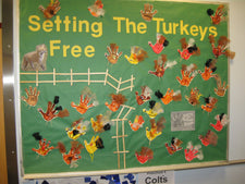 Setting the Turkeys Free - Thanksgiving Bulletin Board Idea