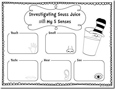 Exploring Seuss Juice - Fun Lesson with FREE Printables!