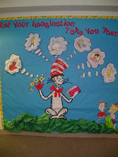Let Your Imagination Take You There! - Dr. Seuss Reading Bulletin Board
