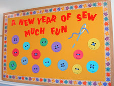"Sew" Much Fun! - Creative Sewing Themed Back-to-School Bulletin Board