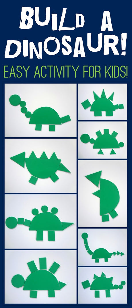 Shape Dinosaurs - Simple and Fun Activity for Your Kiddos!