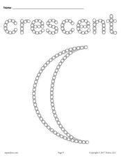 FREE Crescent Q-Tip Painting Printable!