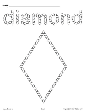 diamond template printable free