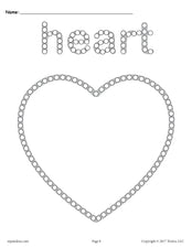 FREE Heart Q-Tip Painting Printable!