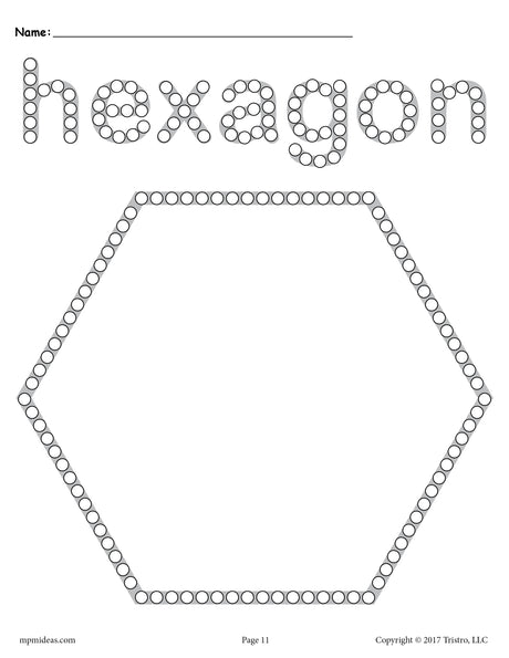 FREE Hexagon Q-Tip Painting Printable!