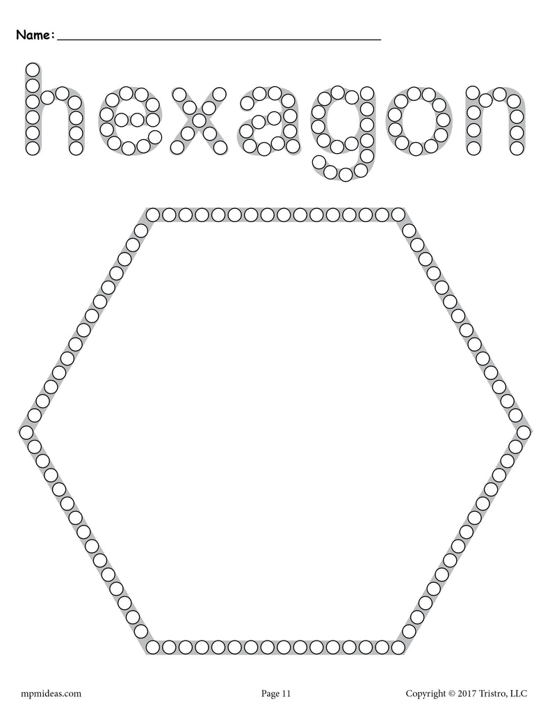 FREE Hexagon Q-Tip Painting Printable!